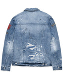 Varsity Patch Denim Jacket