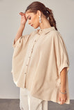 Loose fit button up shirt