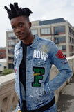 Varsity Patch Denim Jacket