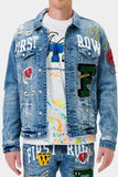 Varsity Patch Denim Jacket