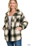 Oversized Yarn Dyed Plaid Longline Shacket