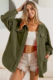 Fleece Buttoned Down Oversized Jacket