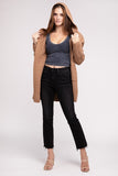 Hooded Open Front Sweater Cardigan