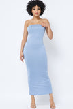 Solid Strapless Dress