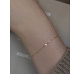 14K Gold Minimalist Zircon Bracelet