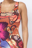 BUTTERFLY PRINT JUMPSUIT