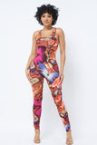 BUTTERFLY PRINT JUMPSUIT