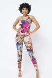 BUTTERFLY PRINT JUMPSUIT