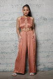 SATIN WOVEN JUMPSUIT