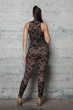 Mock neck Lace Jumpsuit