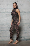 Mock neck Lace Jumpsuit