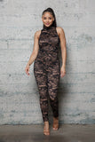 Mock neck Lace Jumpsuit