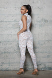 Mock neck Lace Jumpsuit