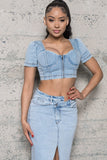 Denim Crop Top