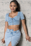 Denim Crop Top