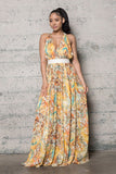 PRINTED WOVEN MAXI DRESS