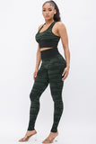 ANIMAL PRINTED BRA AND LEGGING ACTIVE SET