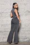 Denim Bellbottom Jumpsuit