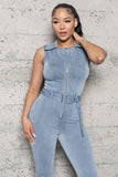 Denim Bellbottom Jumpsuit