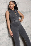 Denim Bellbottom Jumpsuit