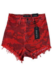 Camo Denim Short Red