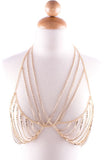 Gold Bralette Body Jewelry