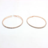 RHINESTONE HOOP 75MM EARRINGS